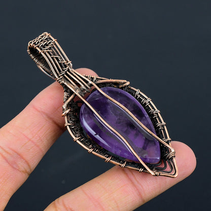 Natural Amethyst Moonstone Pendant