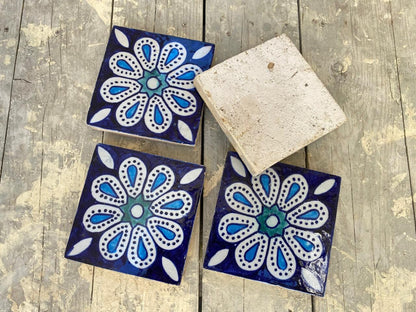 Blue Flower Handmade Moroccan Tiles