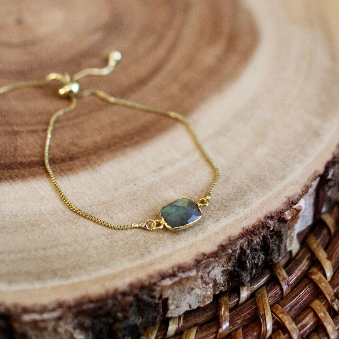 Gold Labradorite Bracelet