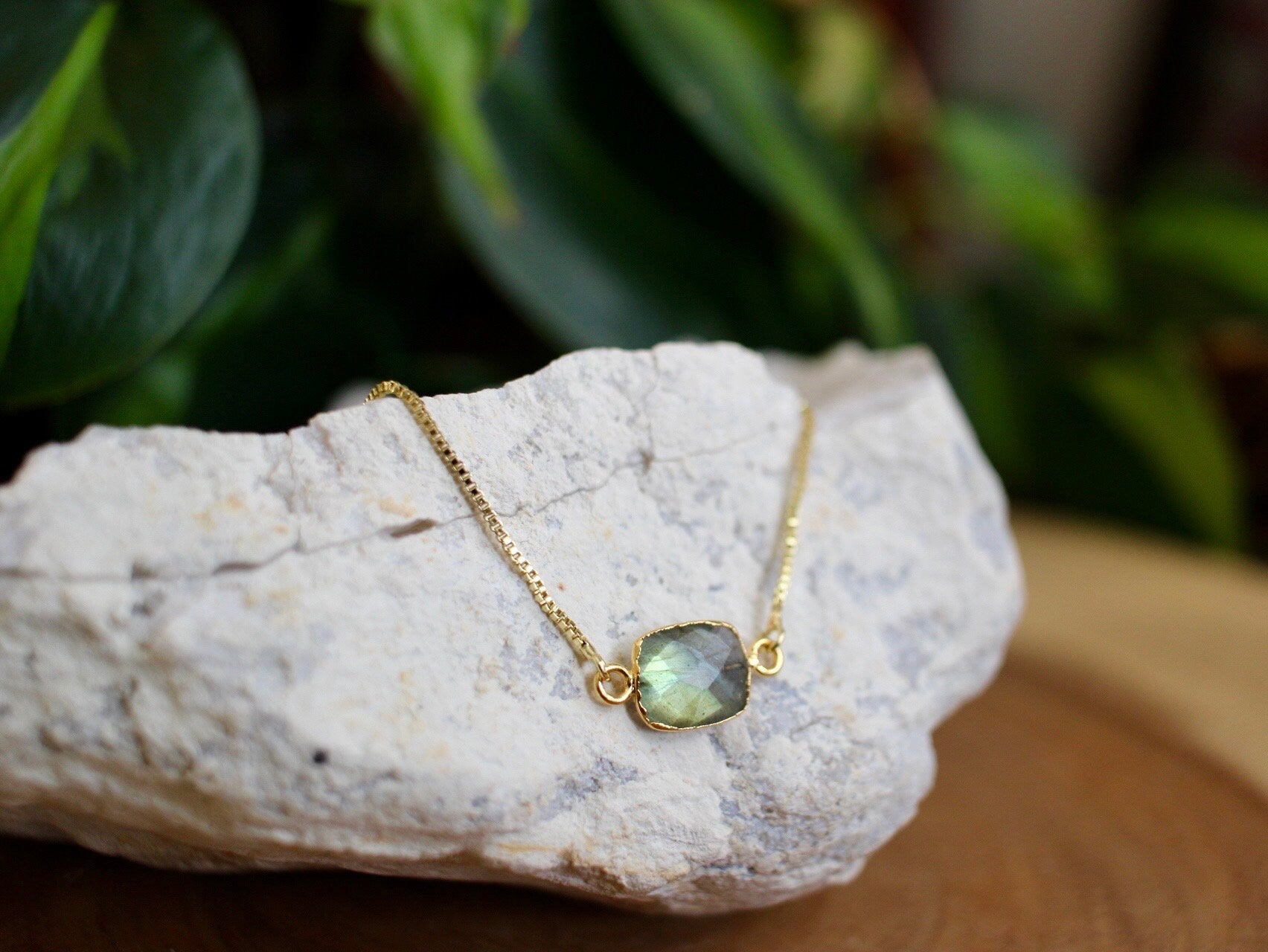 Gold Labradorite Bracelet