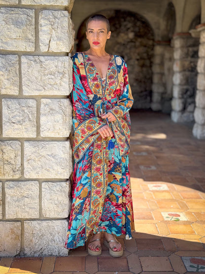 Boho Silk Plunge Dress