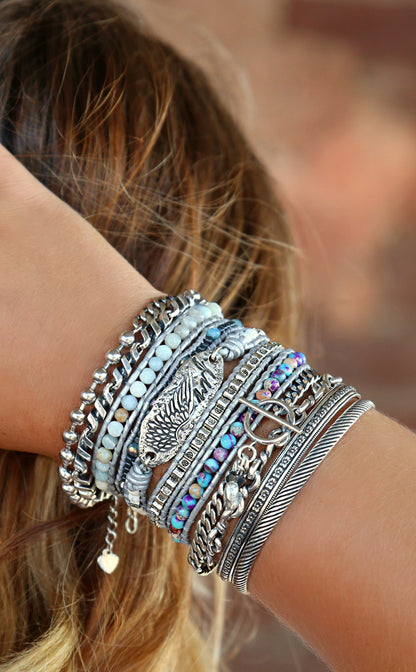 Bohemian Leather Wrap Bracelet