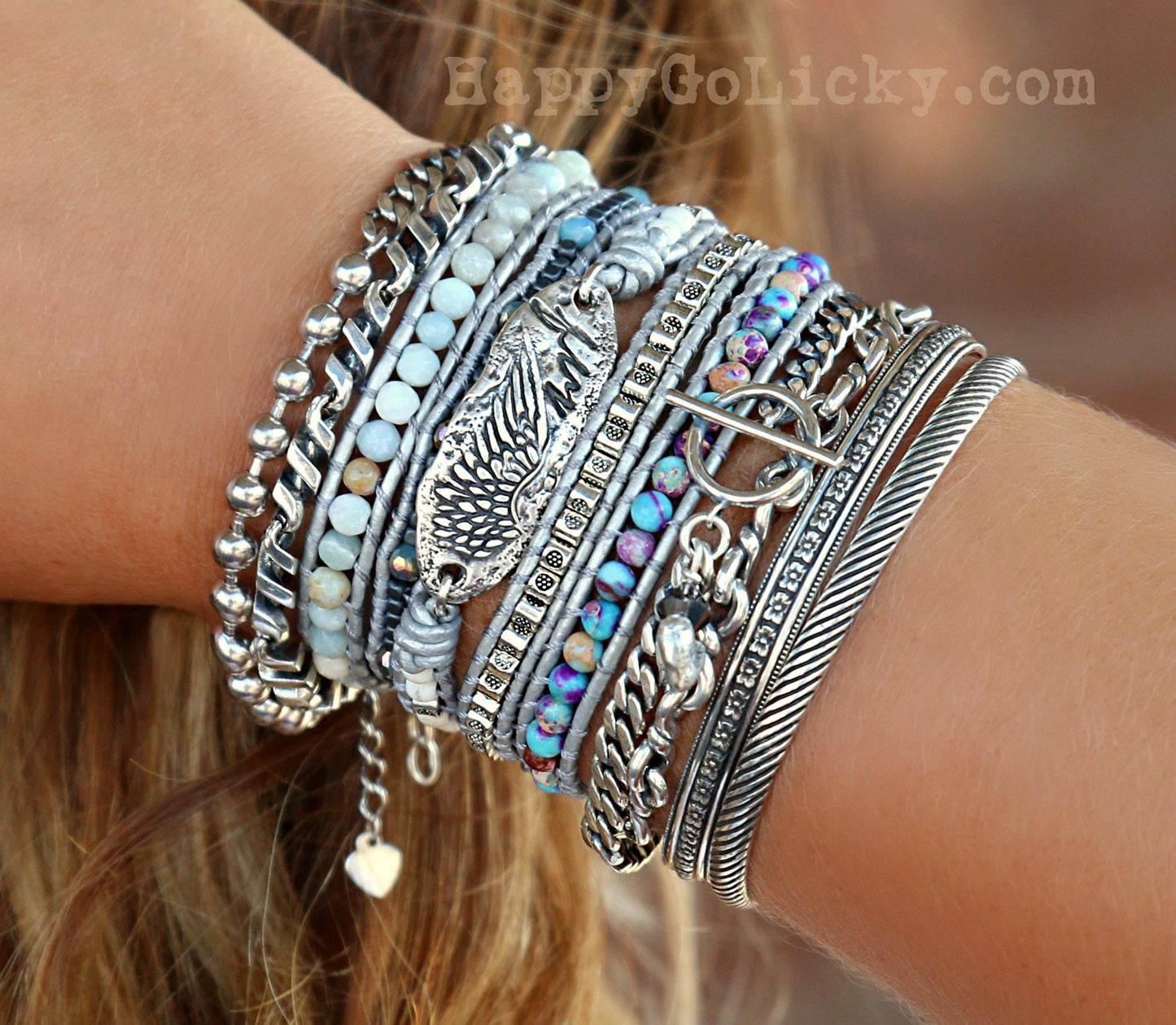 Bohemian Leather Wrap Bracelet