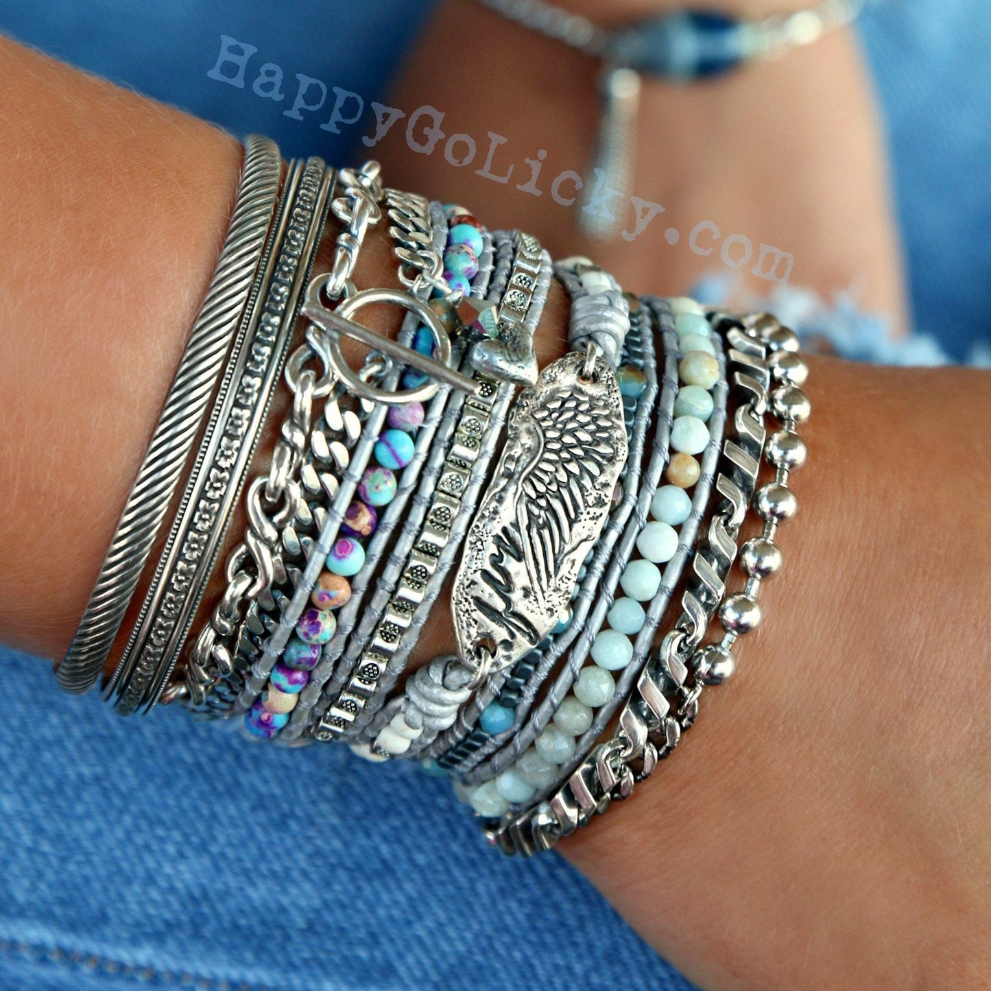 Bohemian Leather Wrap Bracelet