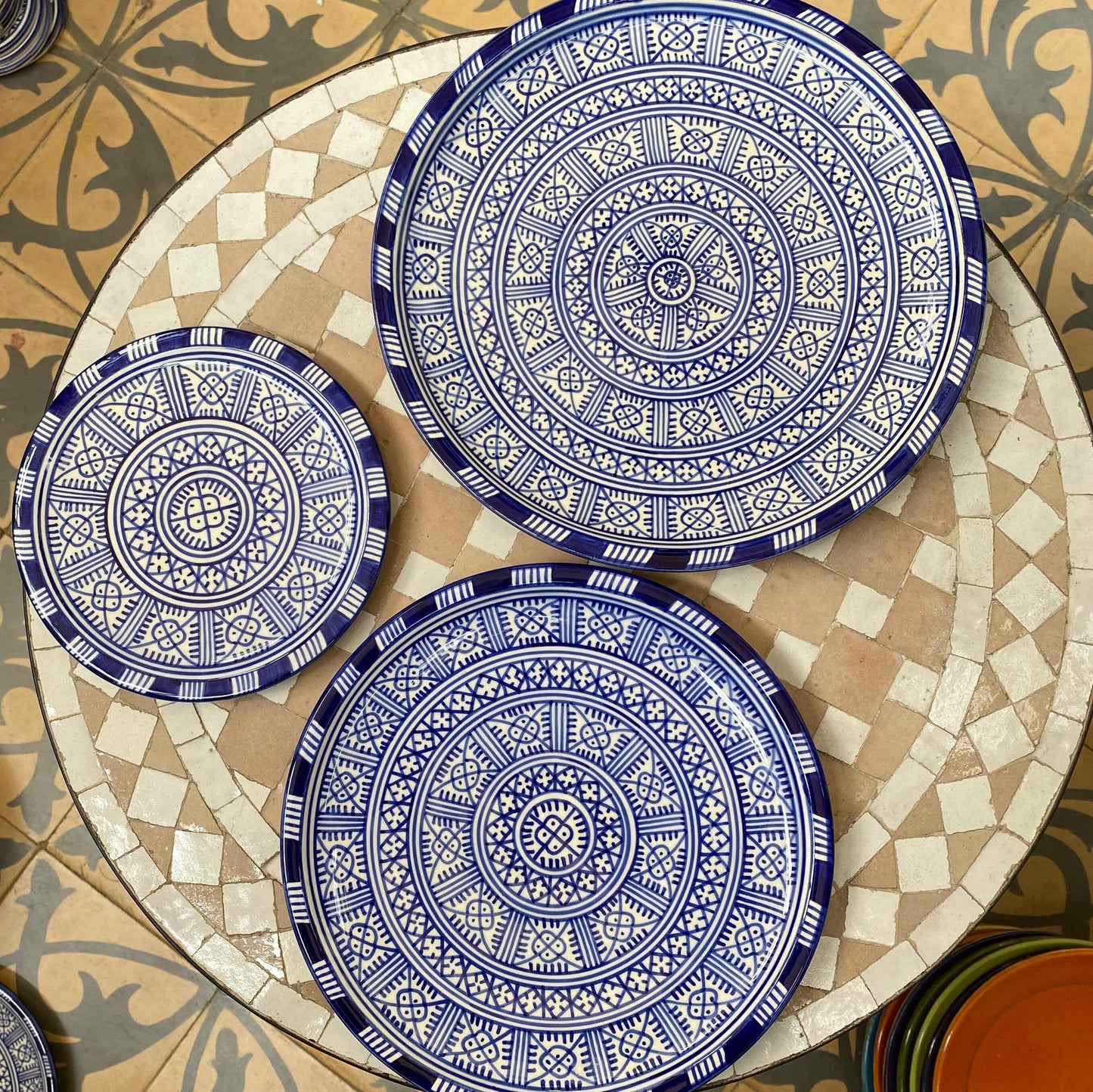 Bleu De Fes - Handmade Ceramic Plates from Fes