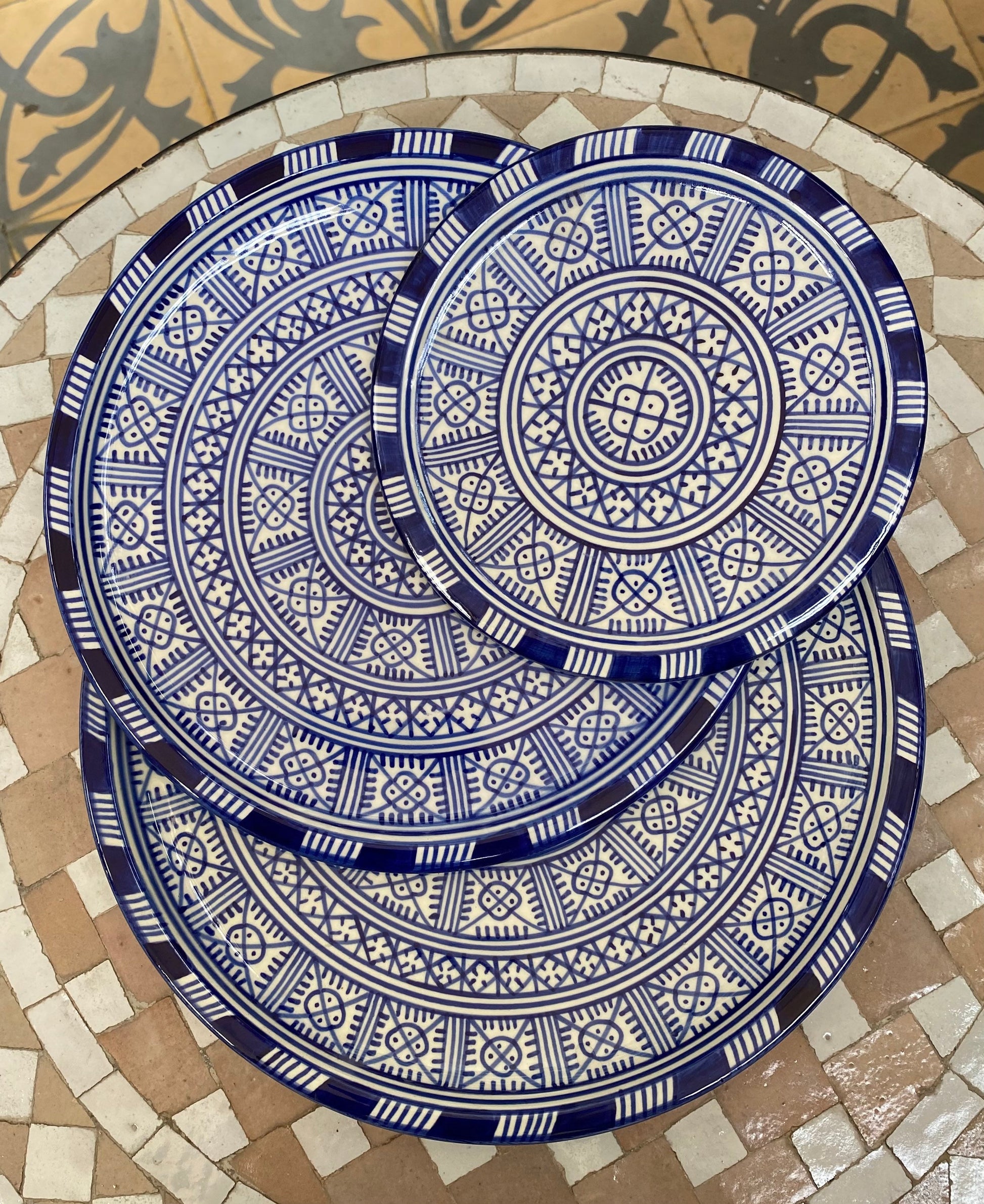 Bleu De Fes - Handmade Ceramic Plates from Fes