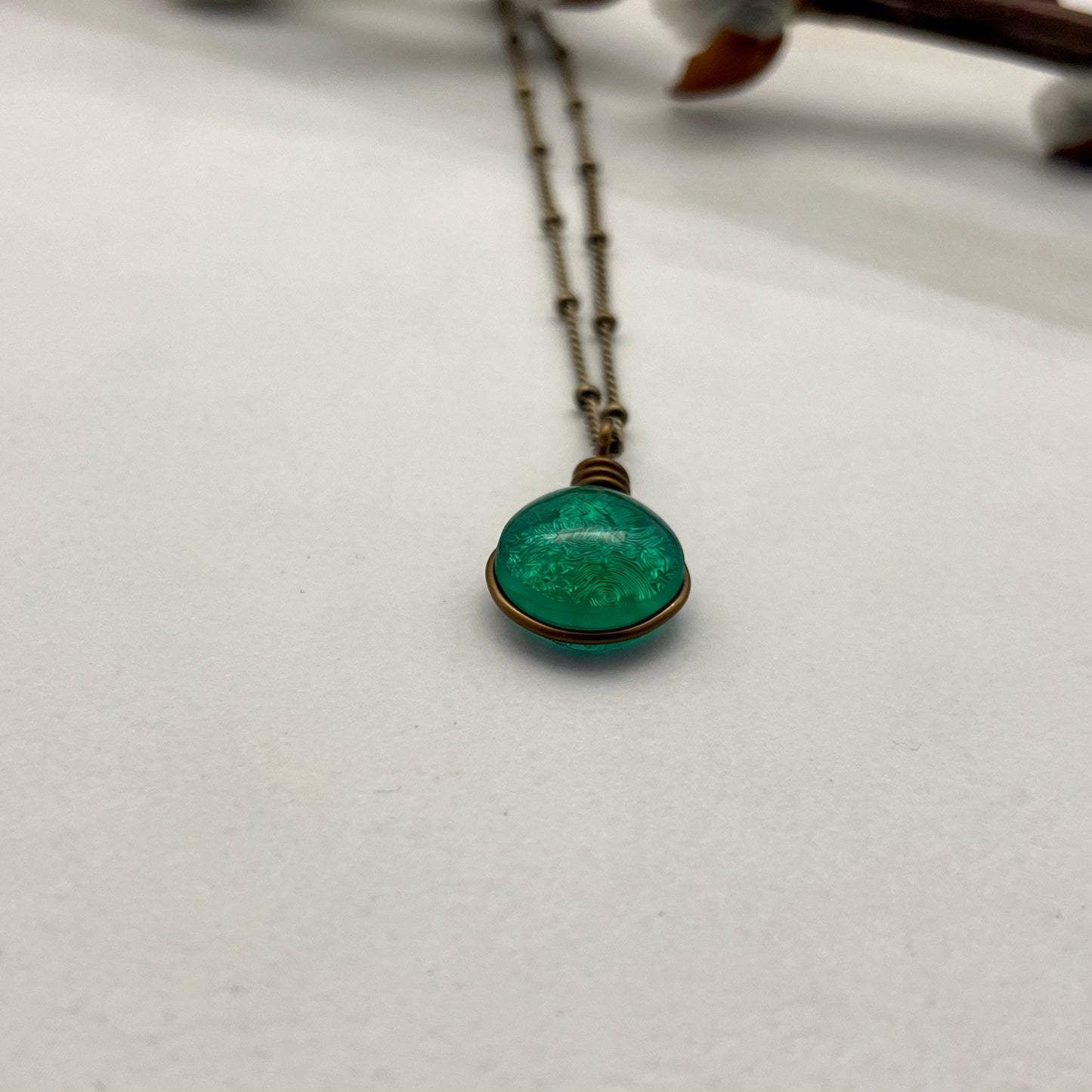 Emerald Green Hippie Necklace