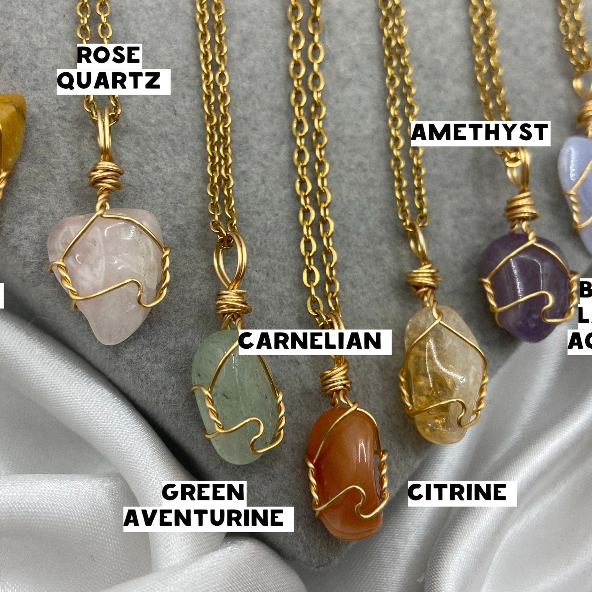 Dainty Healing Crystal Necklaces 