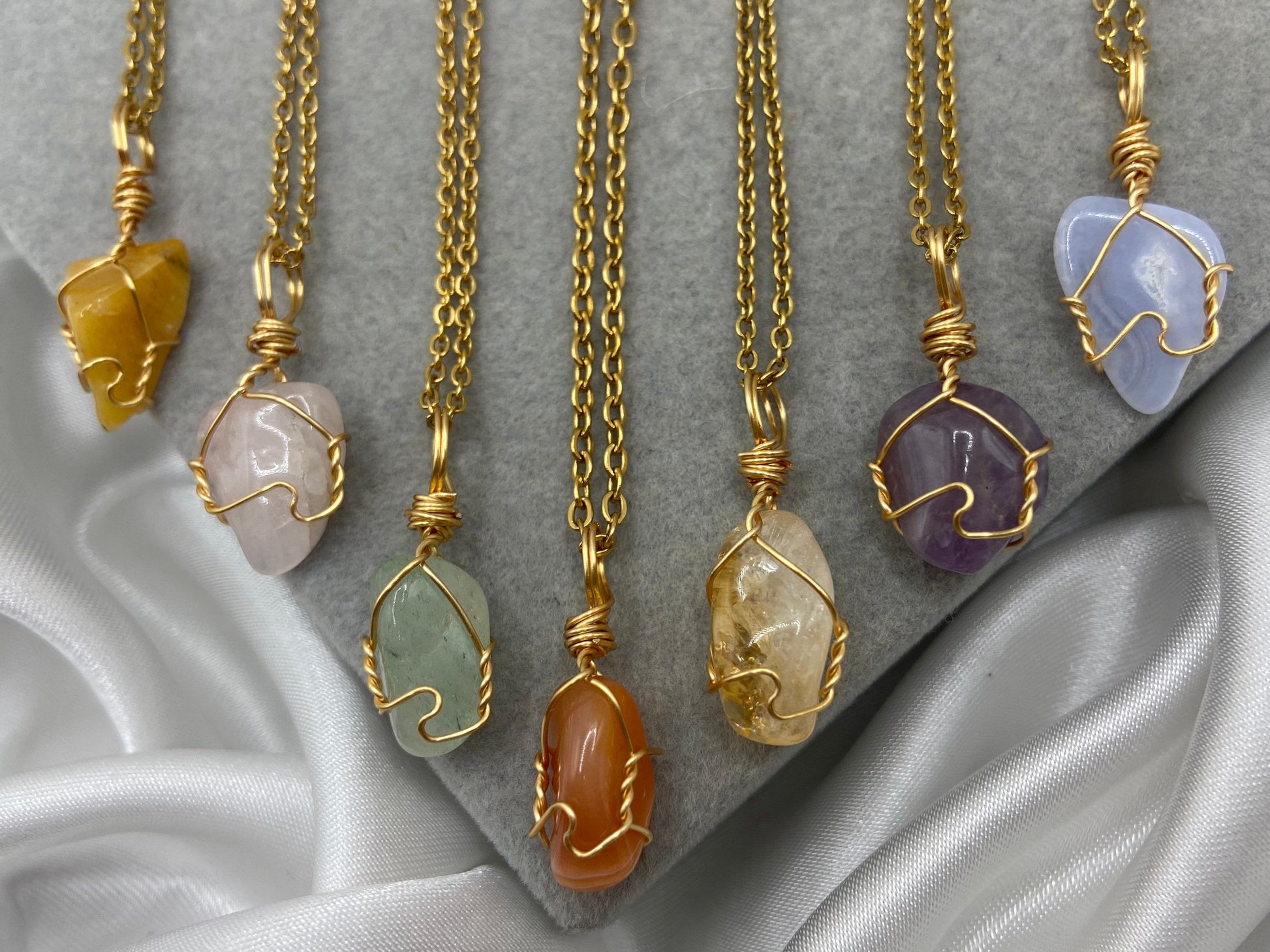 Dainty Healing Crystal Necklaces 