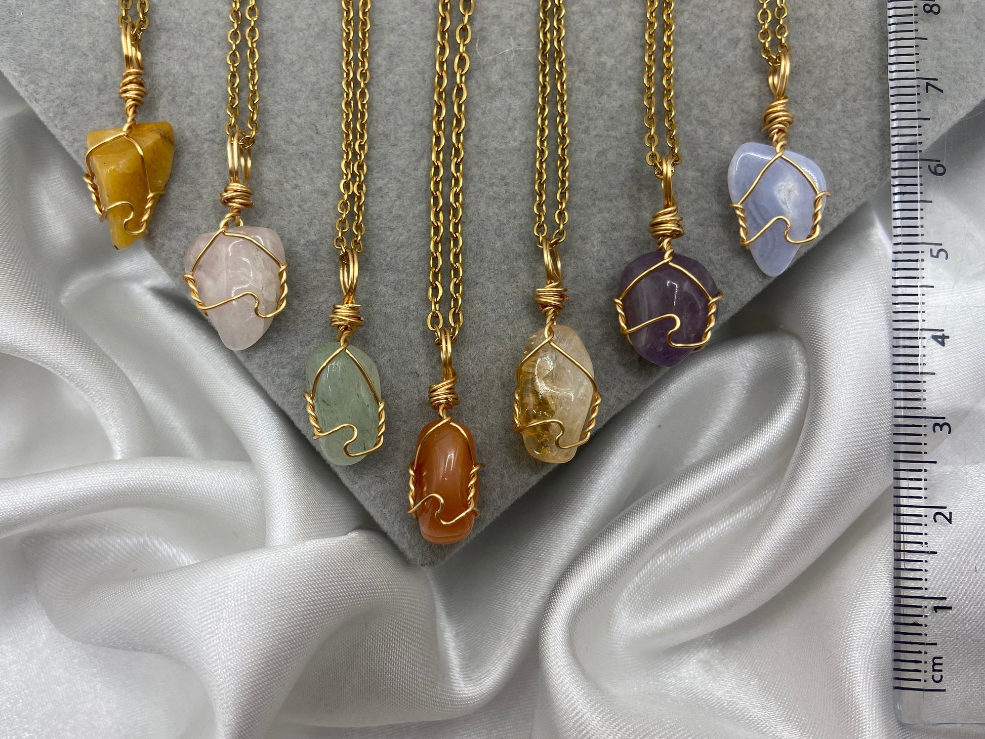 Dainty Healing Crystal Necklaces 