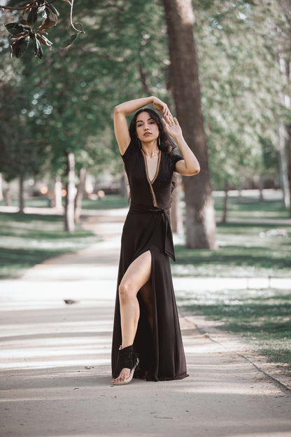 Bamboo Boho Wrap Dress 