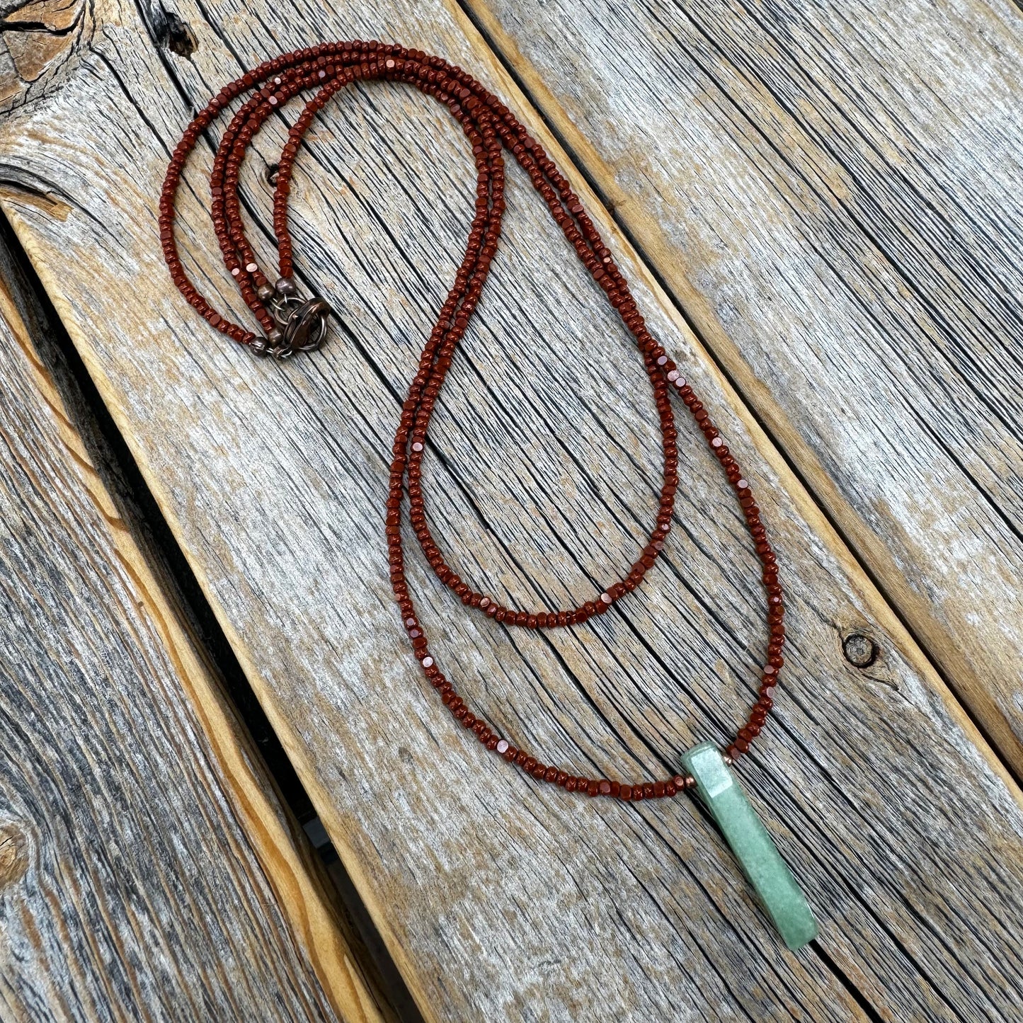 Handmade Aventurine Beaded Necklace