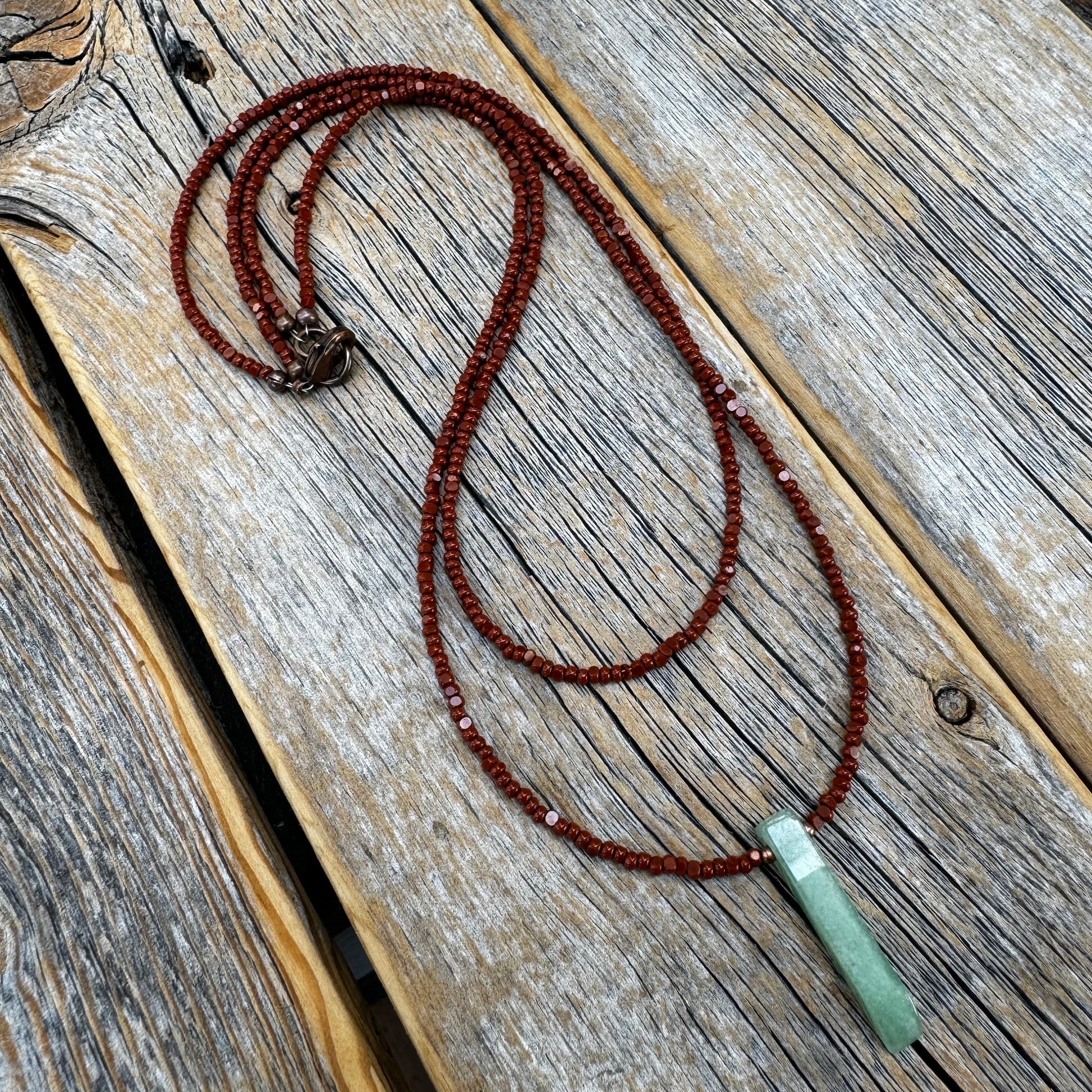 Handmade Aventurine Beaded Necklace