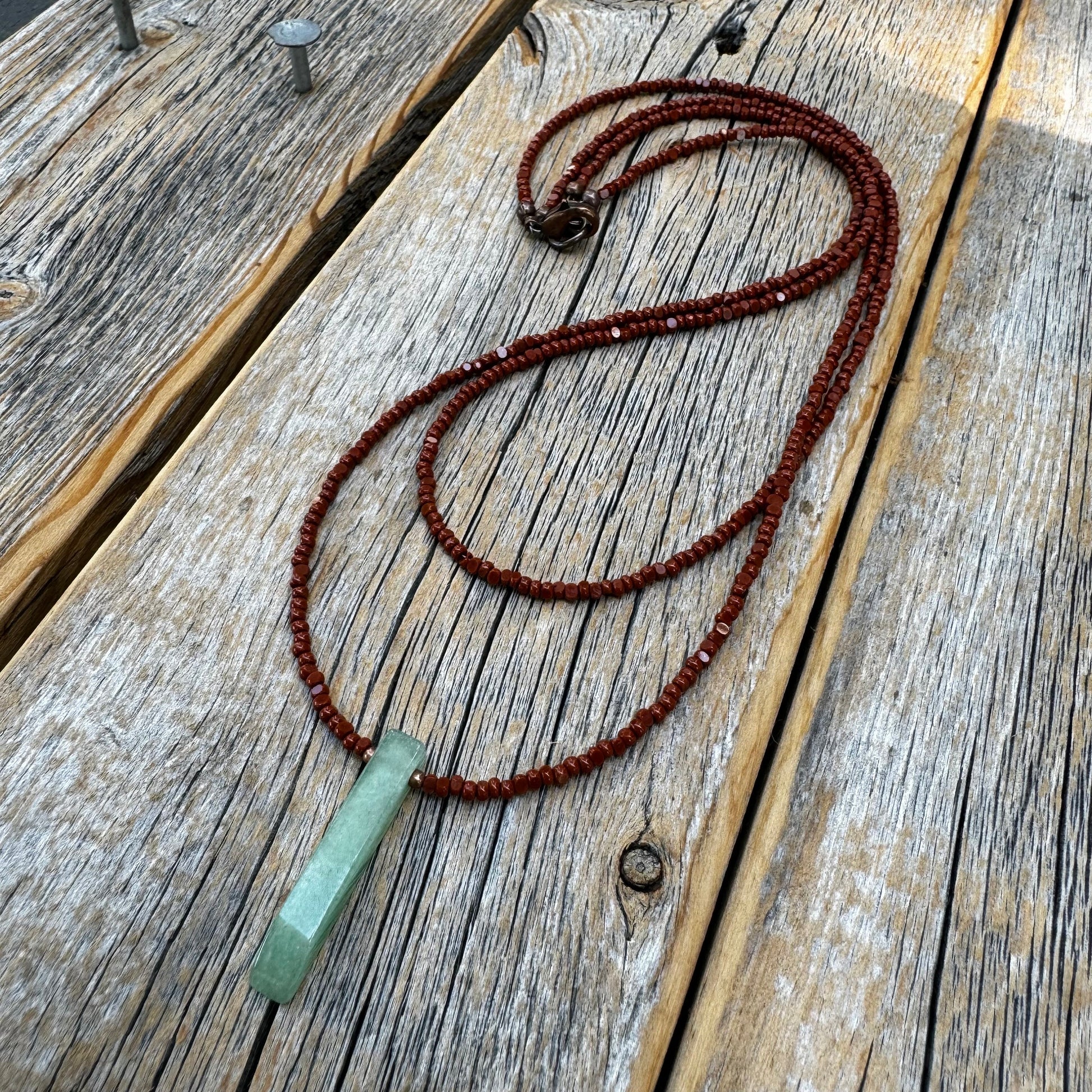 Handmade Aventurine Beaded Necklace