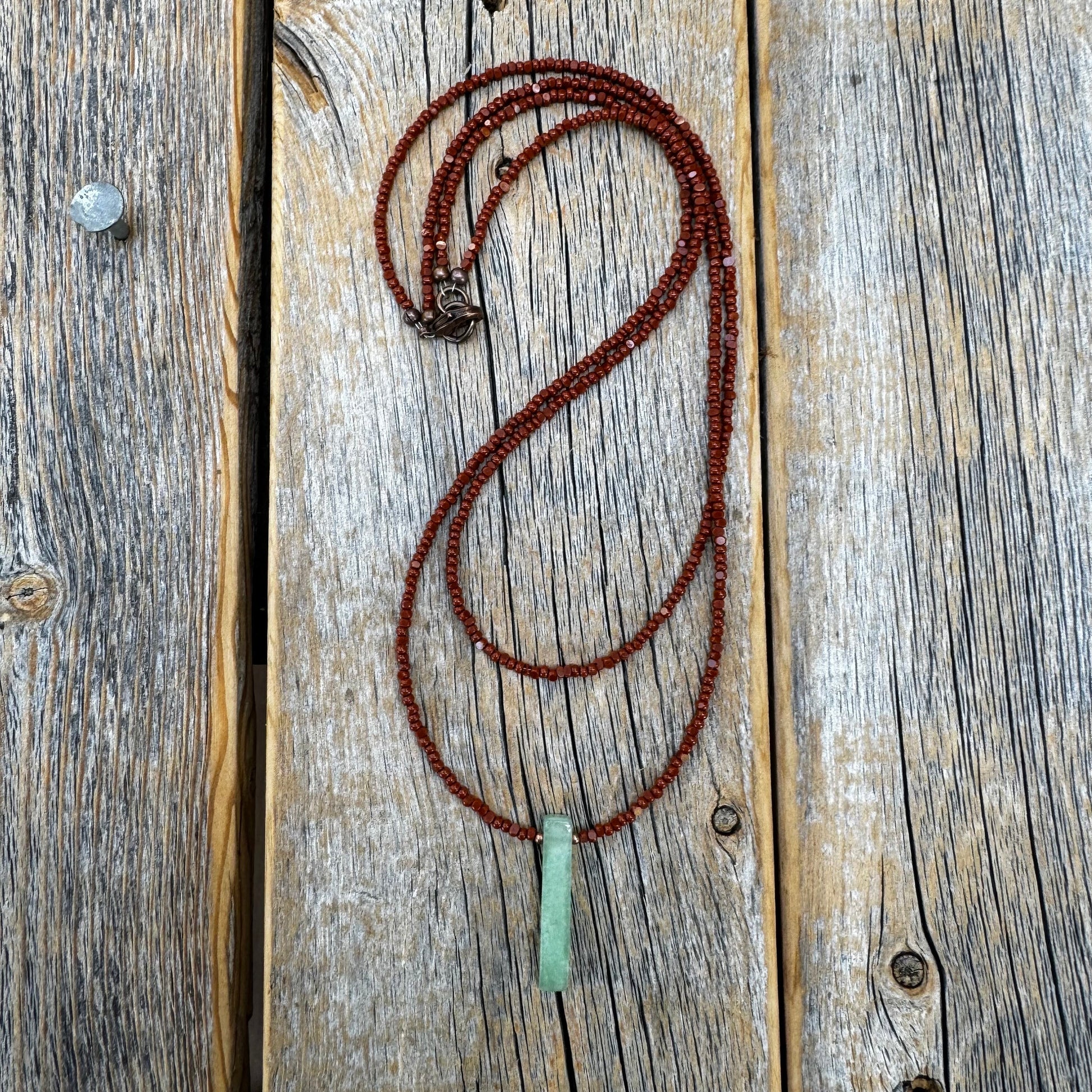 Handmade Aventurine Beaded Necklace