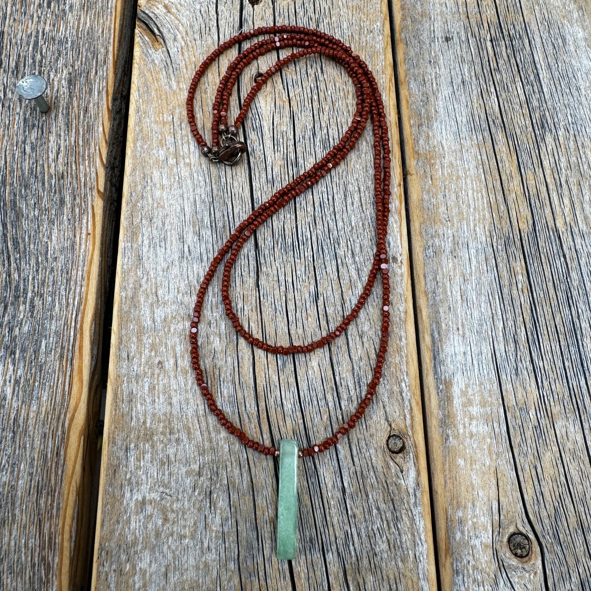 Handmade Aventurine Beaded Necklace