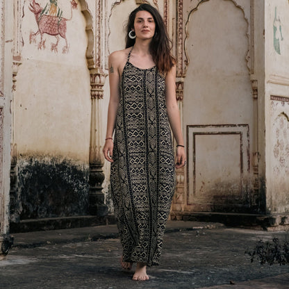 Elegant Boho Chic Afrikan Print Maxi Dress